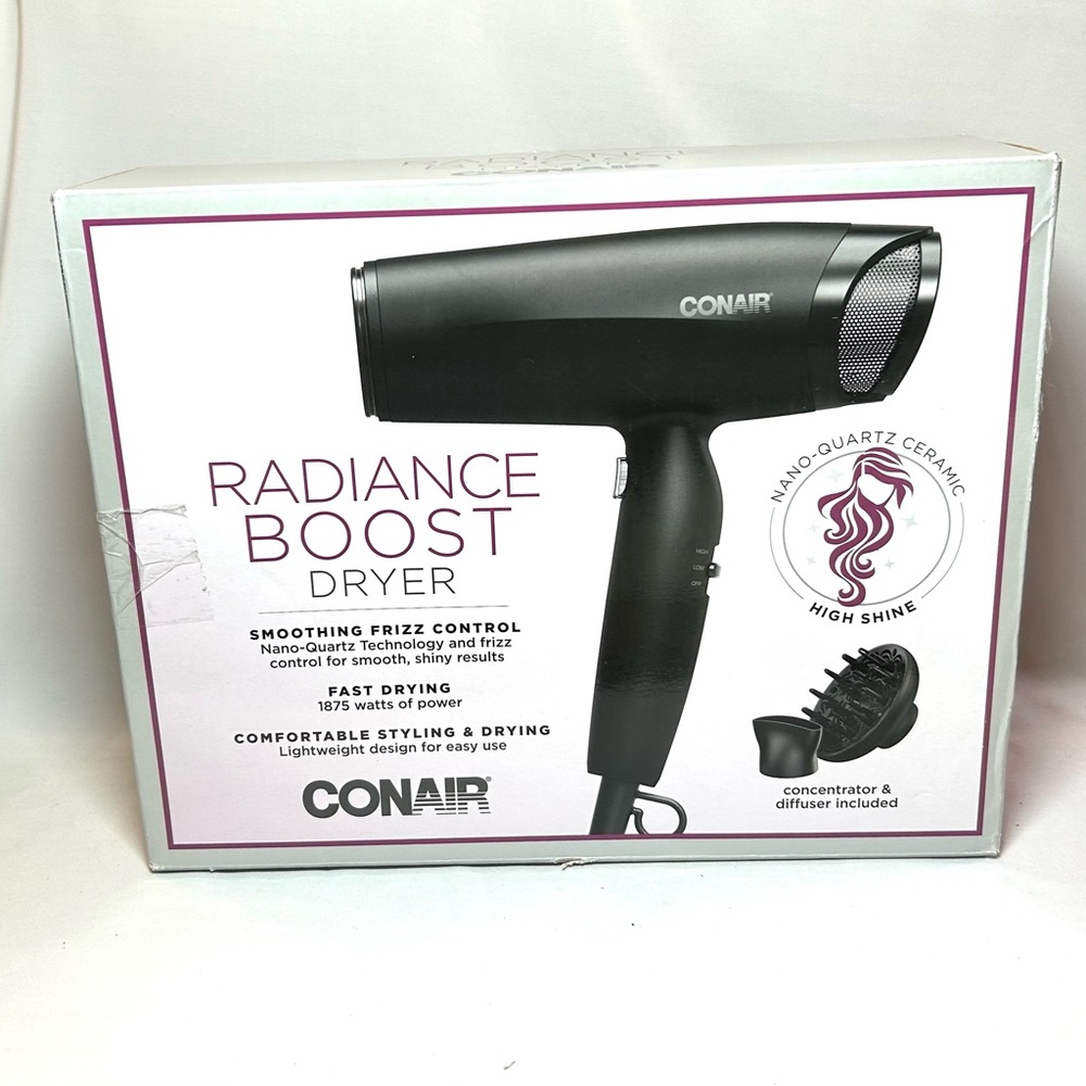 Hair Dryer; Conair Radiance Boost Dryer: NIB